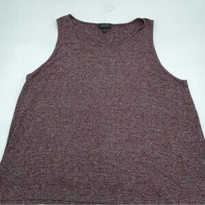 J Jill Tank Top Wearever  XL Knit Red & Black